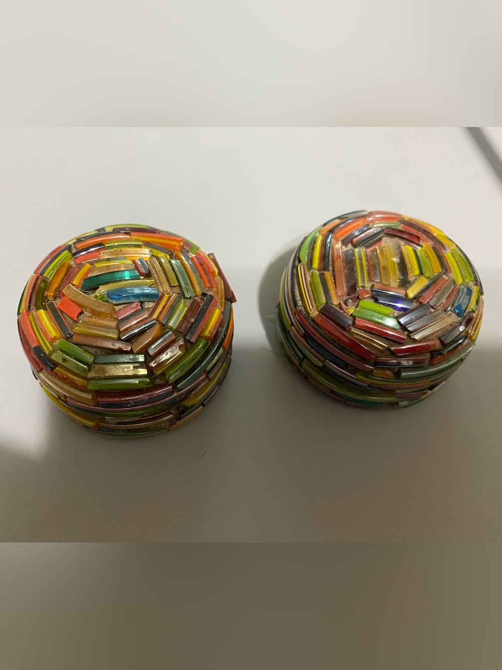 Multicolor Mosaic Glass Decorative Spheres - Home Art